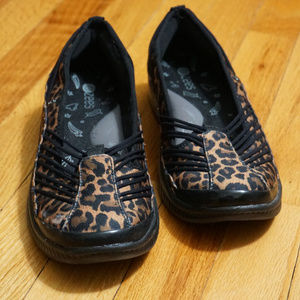 Bzees Nurture Slip-on Wedge Leopard Print Shoes
